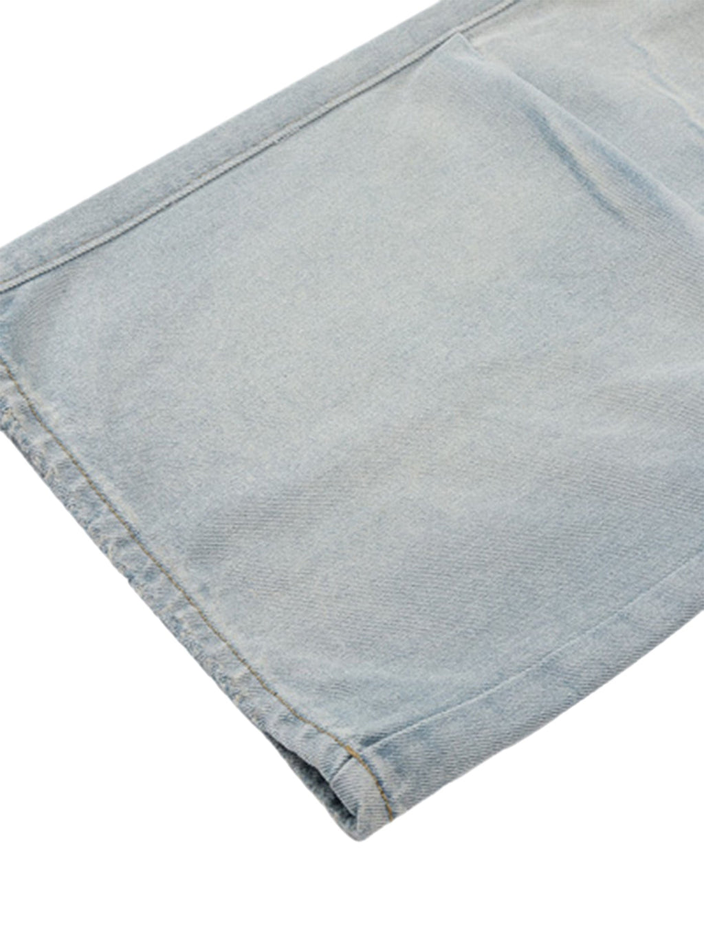 LIGHT BLUE CARGO JEANS WITH MID WAIST AND STRAIGHT LEG DESIGN