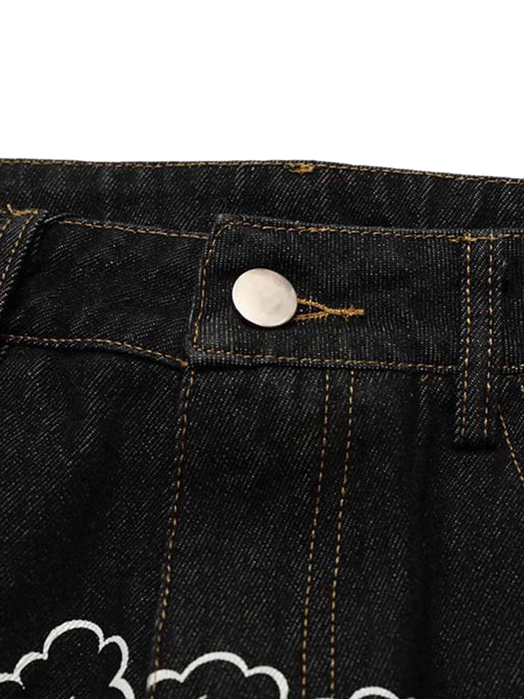 MID WAIST STRAIGHT LEG JEANS IN DARK BLUE DENIM