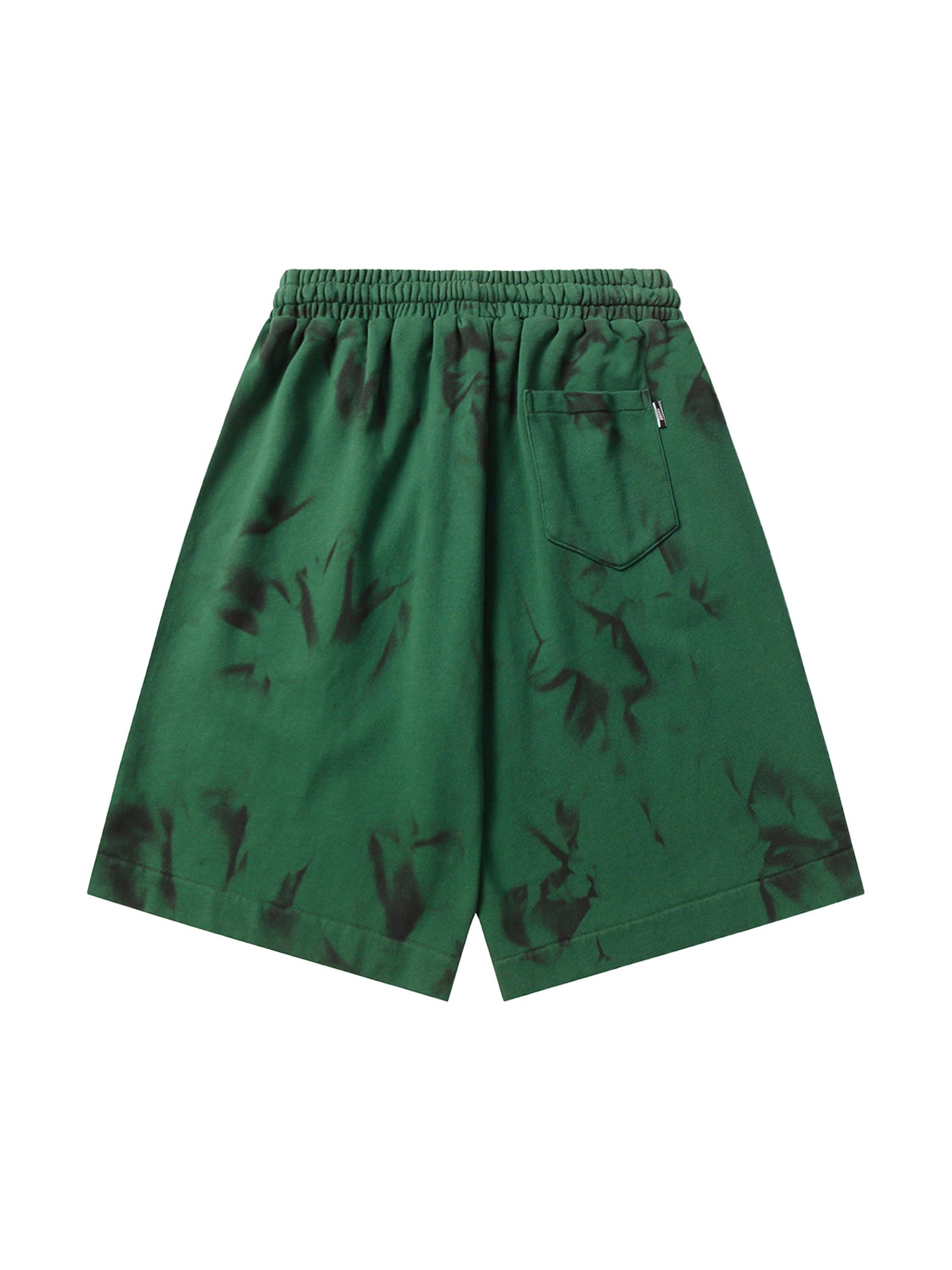 MID WAIST TIE-DYE SHORTS WITH STRAIGHT LEG DESIGN