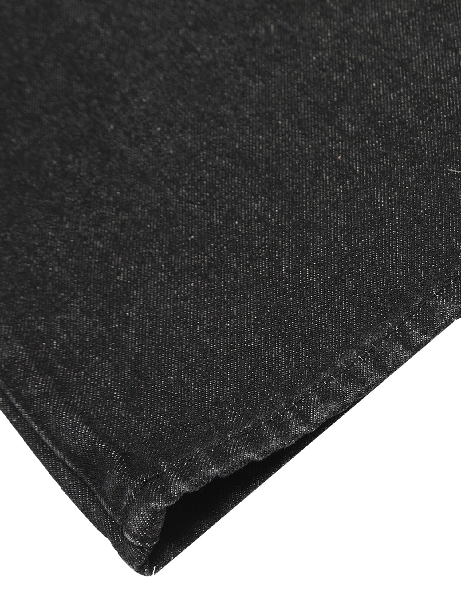 MID WAIST WIDE LEG BLACK JEANS WITH WHITE TEXT