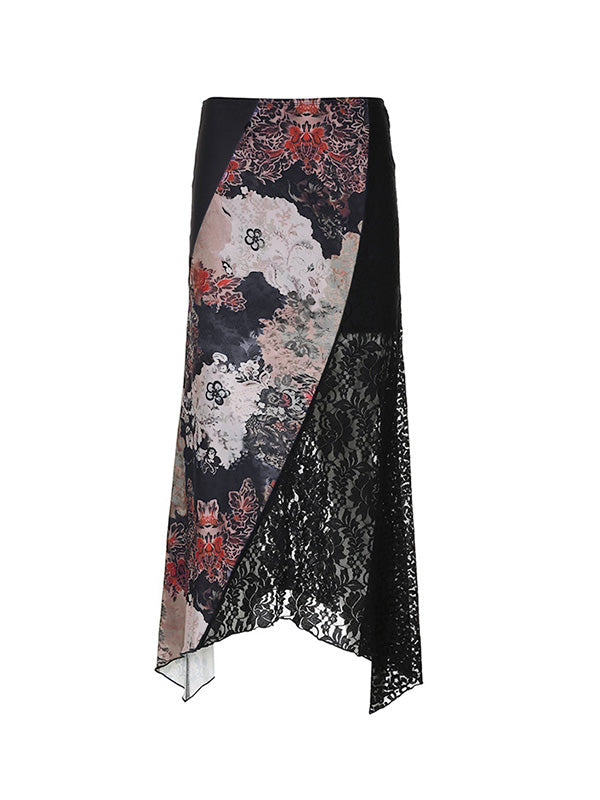 MIDI SKIRT WITH TRIBAL PRINT DESIGN