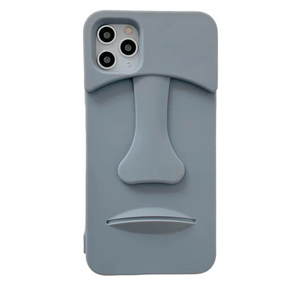 MOAI-SHAPED PHONE CASE WITH STATUE 3D IPHONE DESIGN