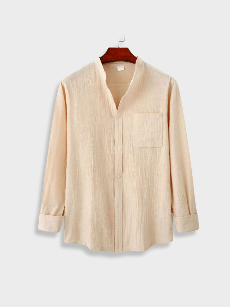 MUSTARD SHIRT AND WHITE PANTS SET COTON SHIRT LINEN COTON PANTS