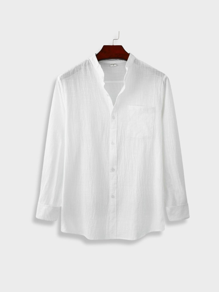 MUSTARD SHIRT AND WHITE PANTS SET COTON SHIRT LINEN COTON PANTS