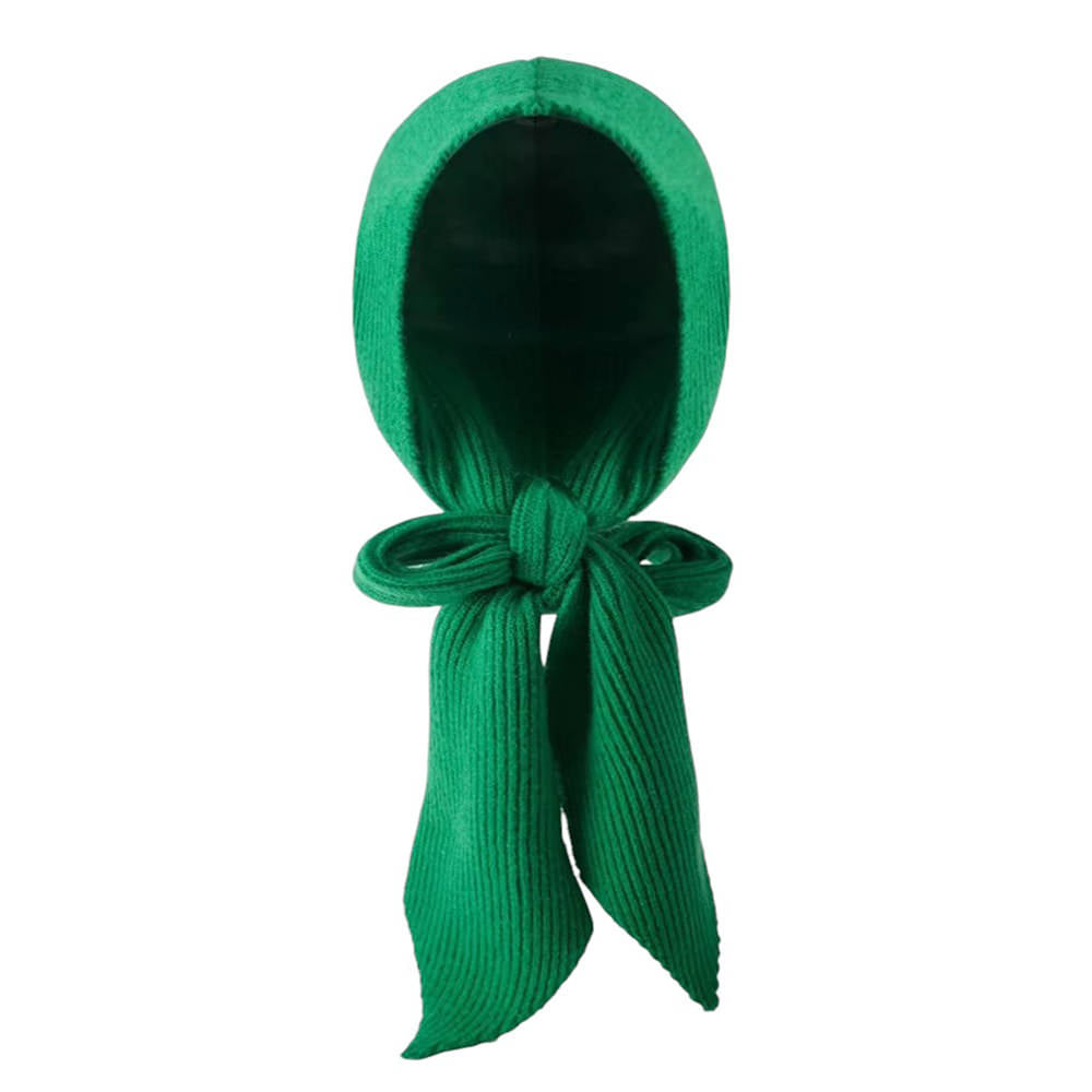 MUSTARD YELLOW BONNET COZY CHIC KNITTED HOODED SCARF