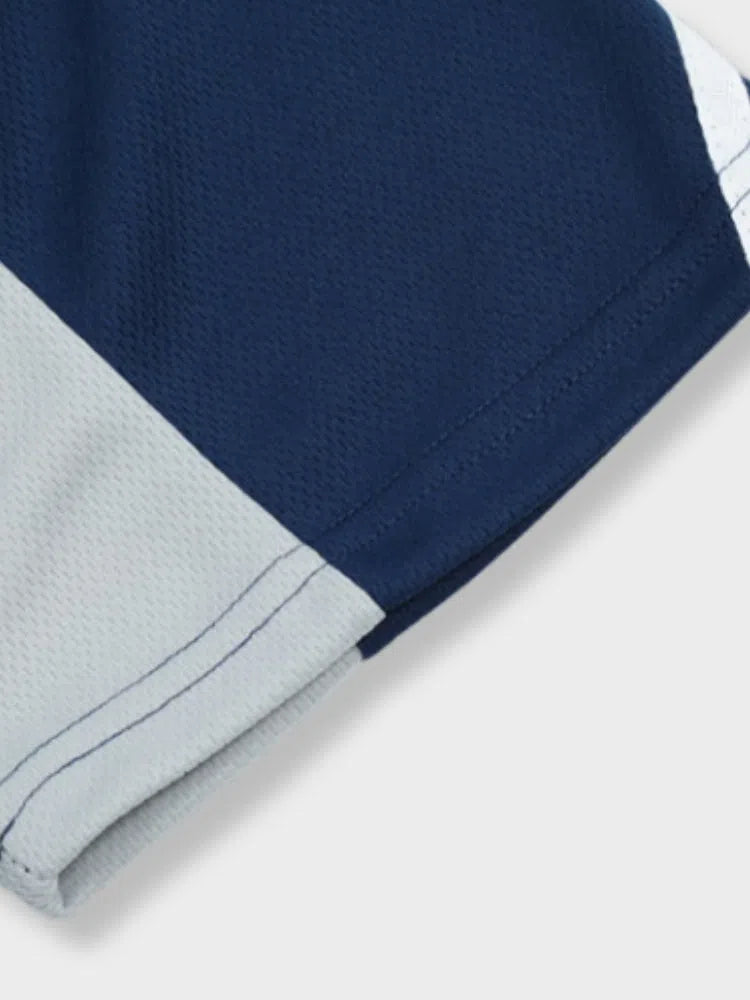 NAVY BLUE TEE DARSITY WITH LIGHT GRAY SIDE PANELS - WINNERSQUAD TEE DARSITY