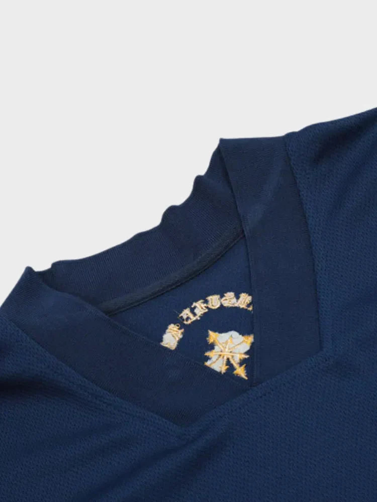 NAVY BLUE TEE DARSITY WITH LIGHT GRAY SIDE PANELS - WINNERSQUAD TEE DARSITY