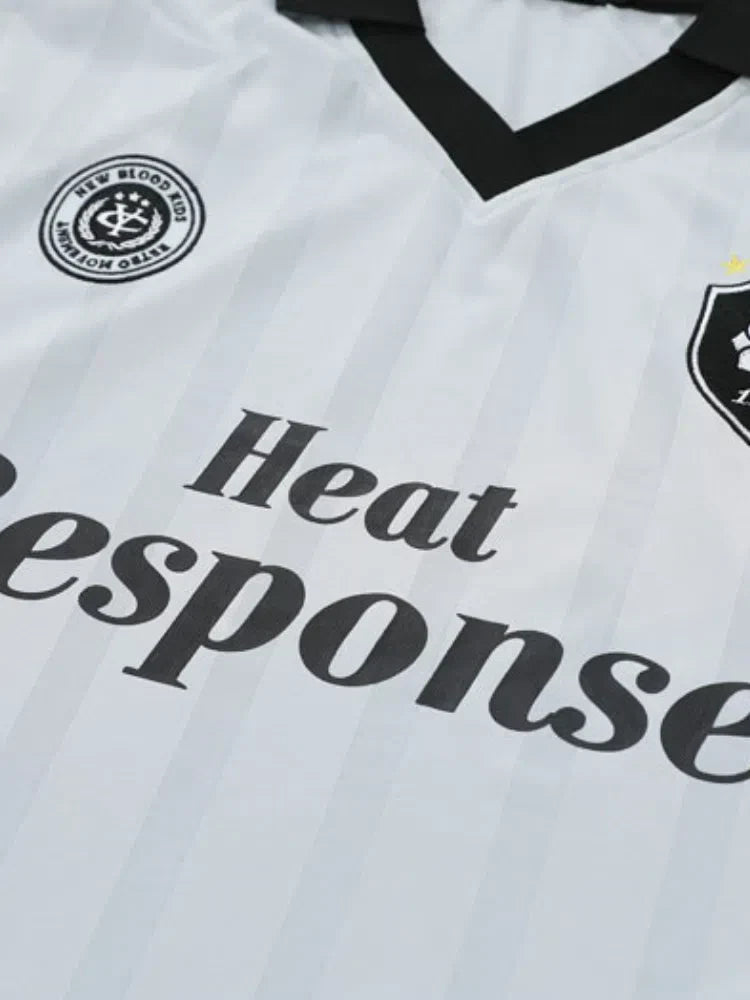 NAVY LONG-SLEEVED SOCCER JERSEY VINTAGE WASHED OVERSIZED STYLE