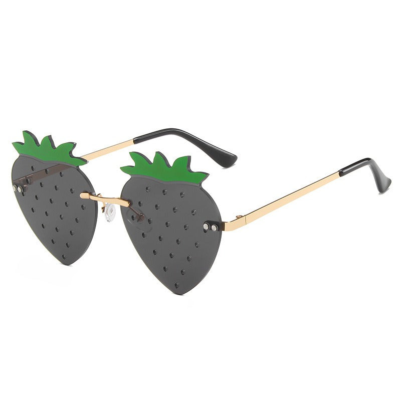 NOVELTY SUNGLASSES STRAWBERRY SHAPED SUNGLASSES