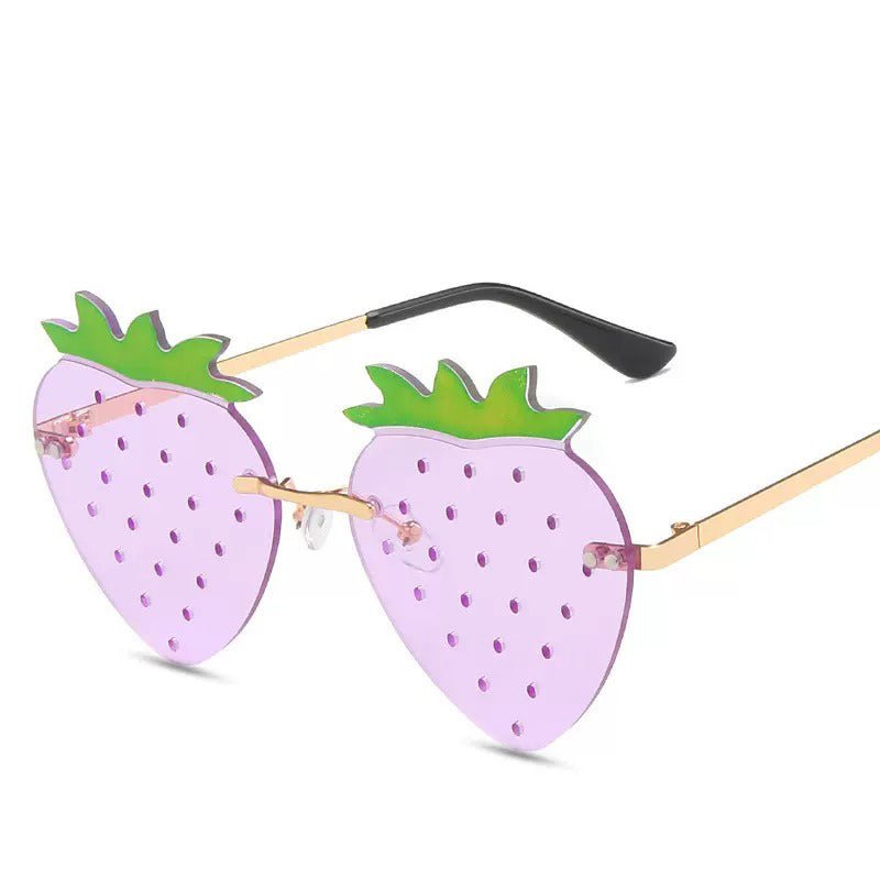NOVELTY SUNGLASSES STRAWBERRY SHAPED SUNGLASSES