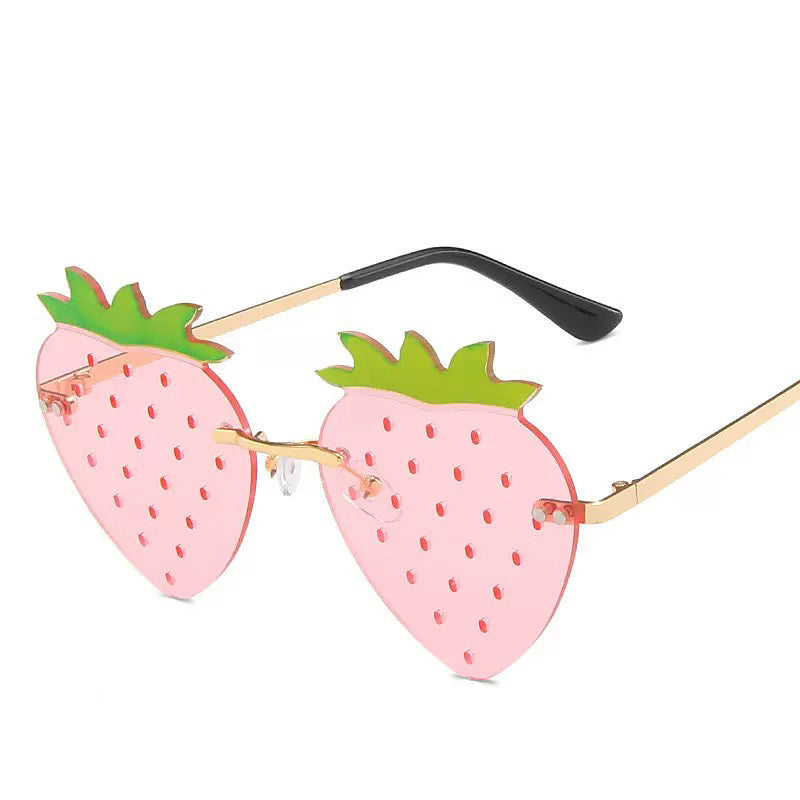 NOVELTY SUNGLASSES STRAWBERRY SHAPED SUNGLASSES