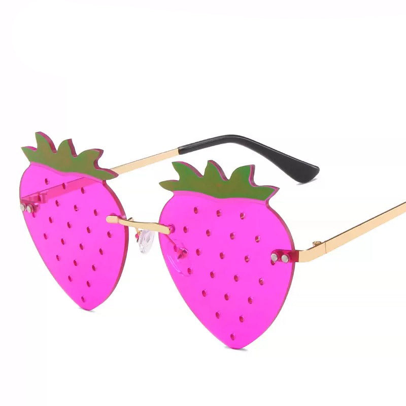 NOVELTY SUNGLASSES STRAWBERRY SHAPED SUNGLASSES