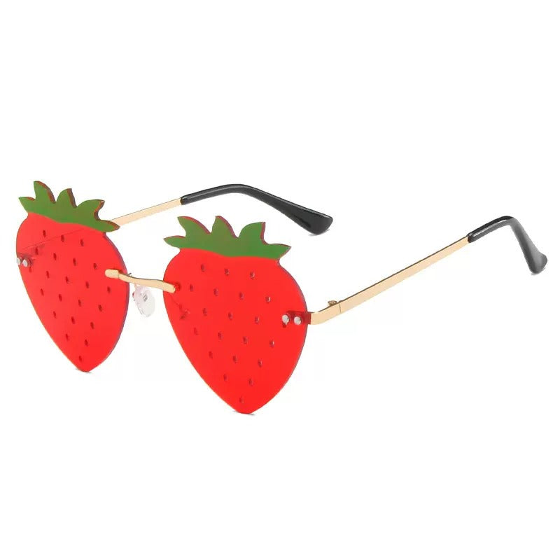 NOVELTY SUNGLASSES STRAWBERRY SHAPED SUNGLASSES
