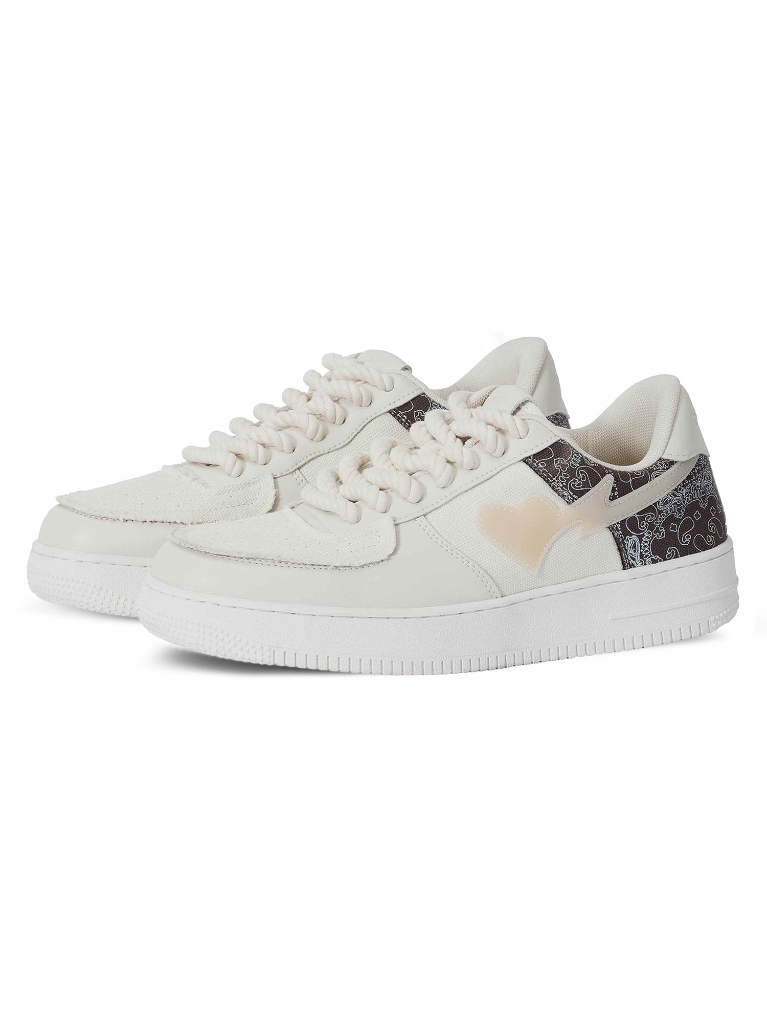 OFF-WHITE LOW-TOP SNEAKERS WITH BREATHABLE MICROFIBER LEATHER ANKLE HEIGHT