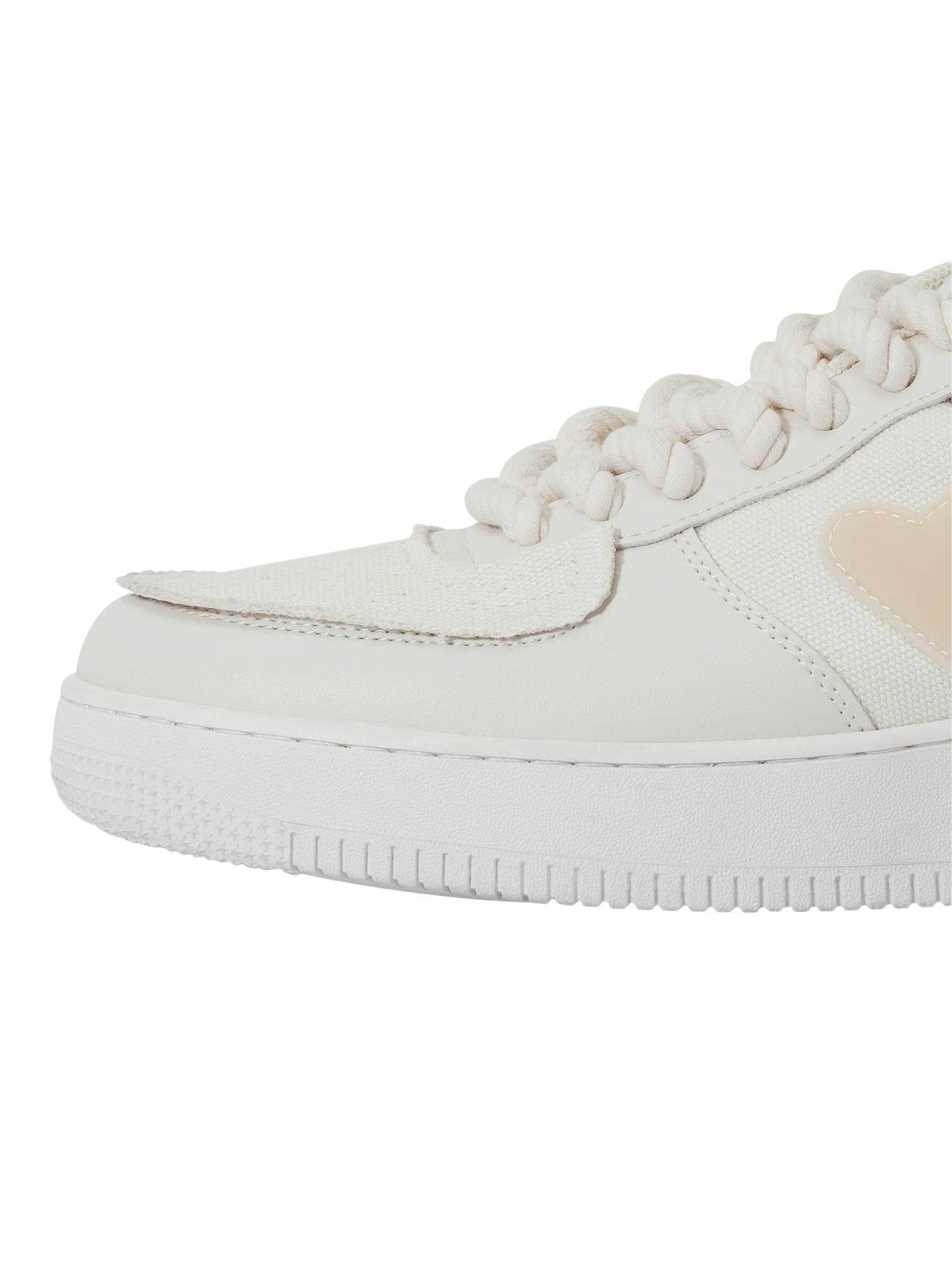 OFF-WHITE LOW-TOP SNEAKERS WITH BREATHABLE MICROFIBER LEATHER ANKLE HEIGHT