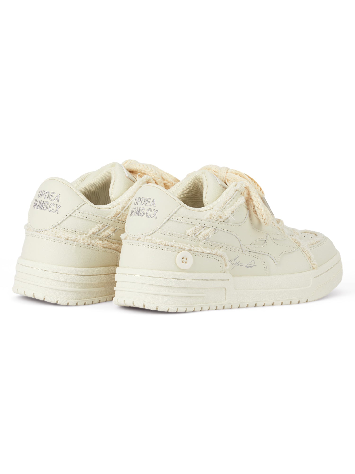 OFF-WHITE LOW-TOP SNEAKERS WITH ROUND TOE RUBBER OUTSOLE