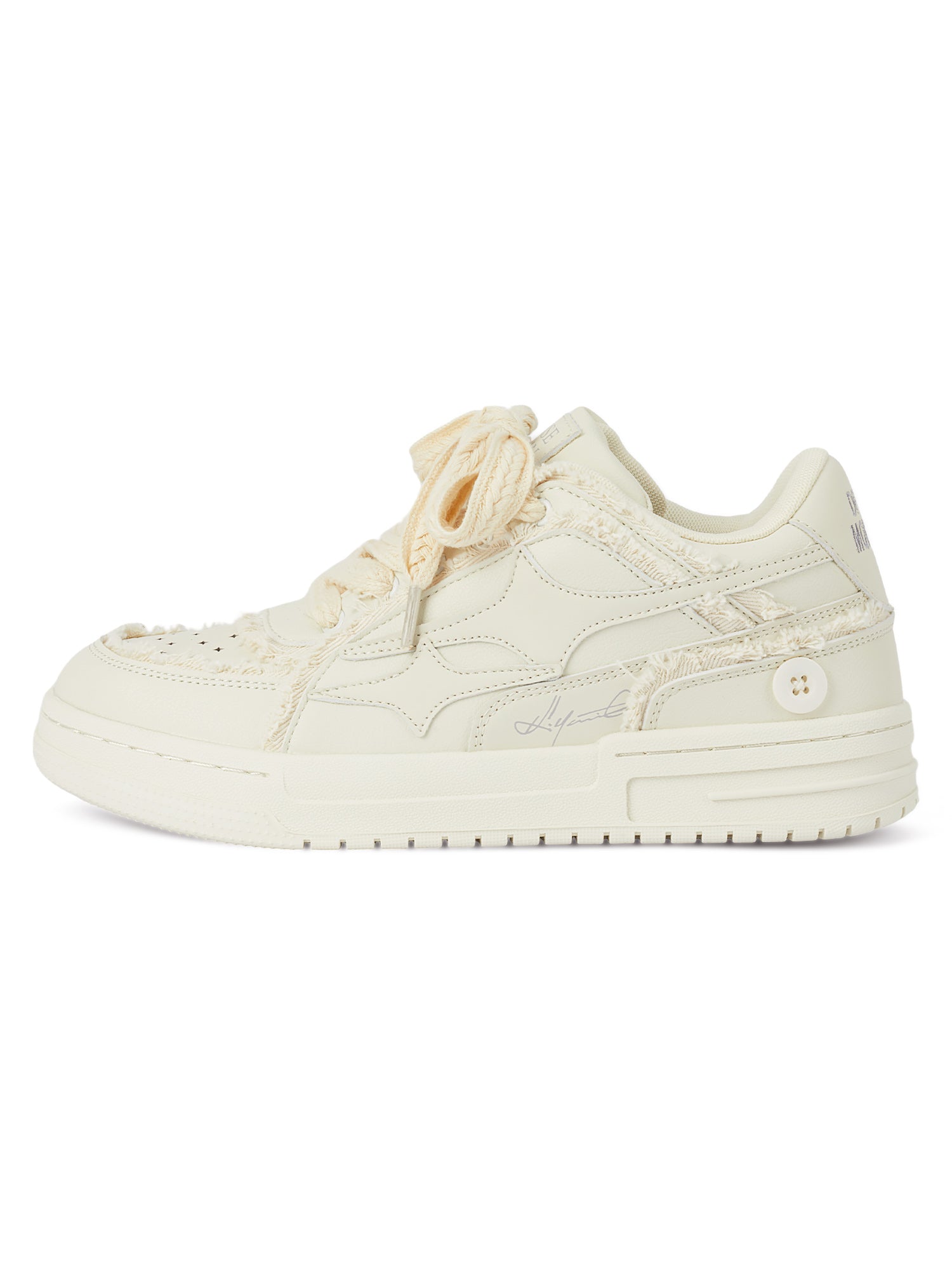 OFF-WHITE LOW-TOP SNEAKERS WITH ROUND TOE RUBBER OUTSOLE