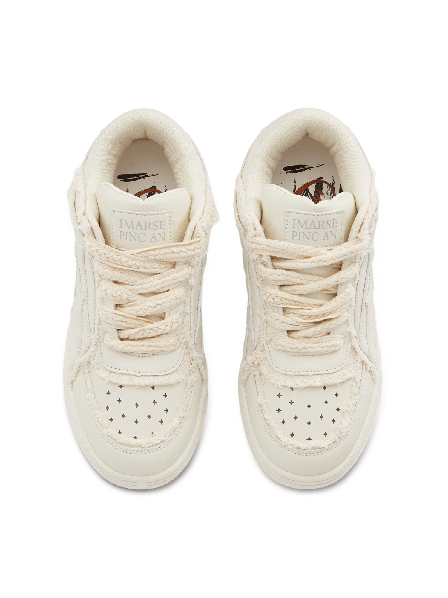 OFF-WHITE LOW-TOP SNEAKERS WITH ROUND TOE RUBBER OUTSOLE