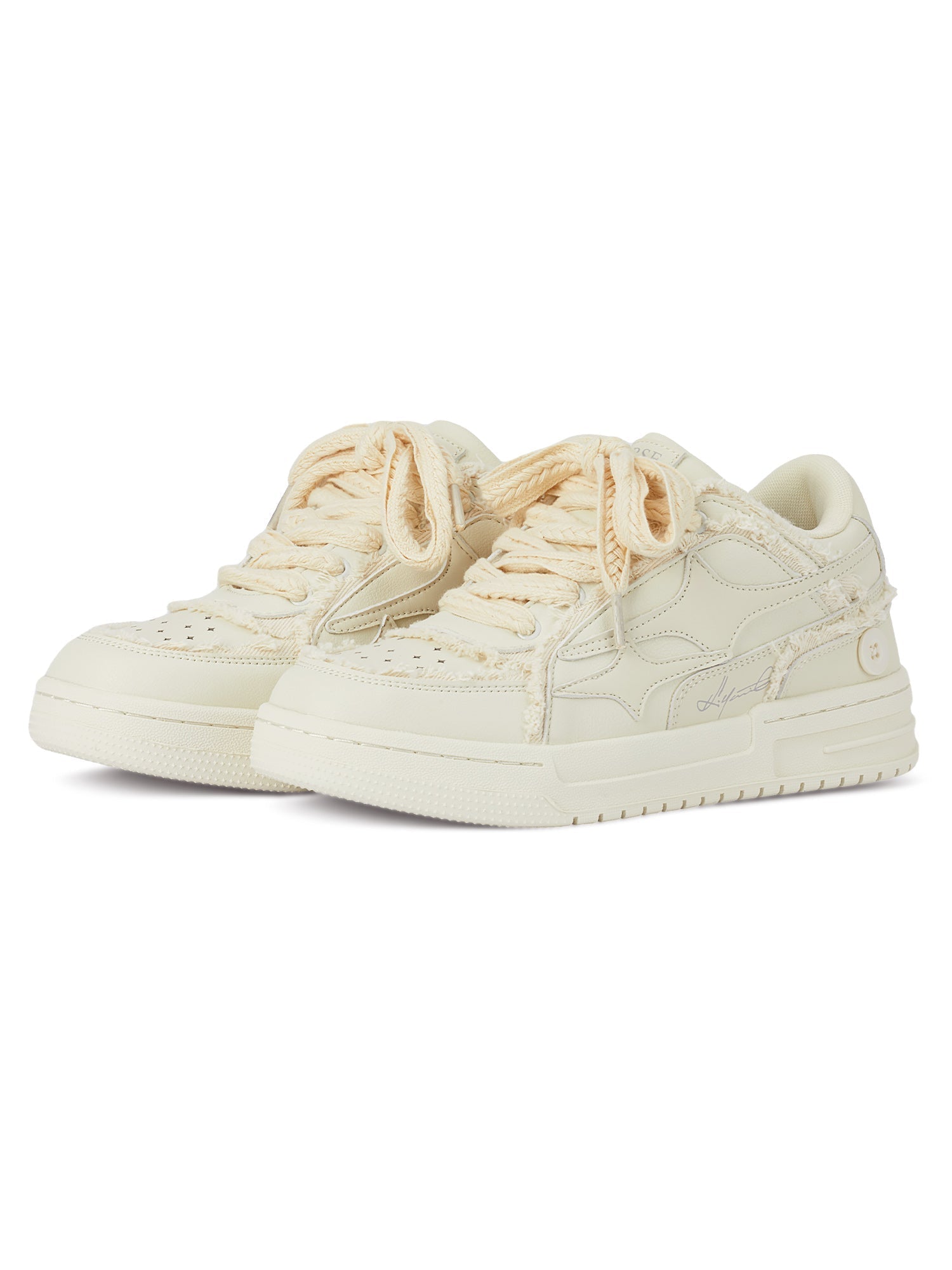 OFF-WHITE LOW-TOP SNEAKERS WITH ROUND TOE RUBBER OUTSOLE