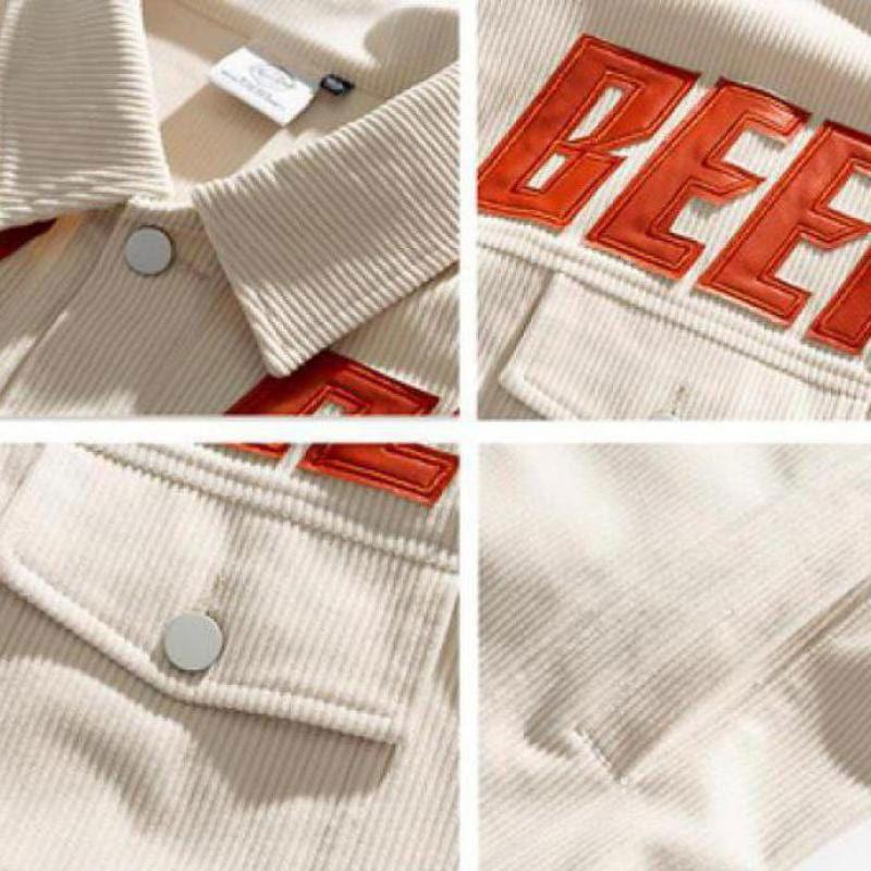 OFF-WHITE MEDA JACKET WITH ORANGE LETTERING