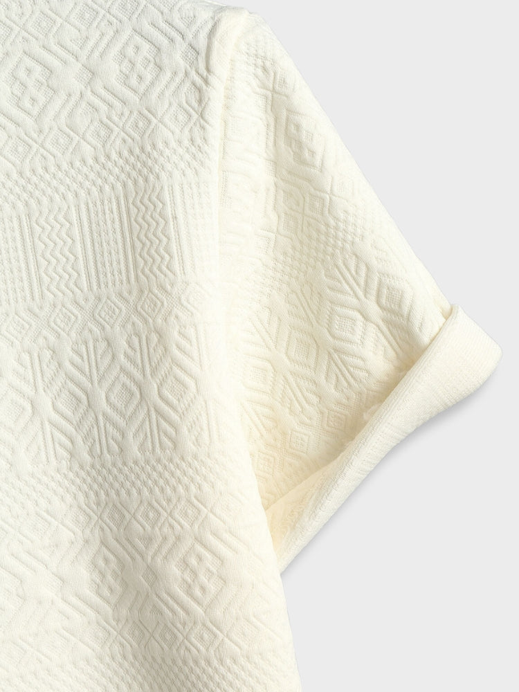 OFF-WHITE TEXTURED POLO SHIRT – CASUAL POLO ESSENTIAL