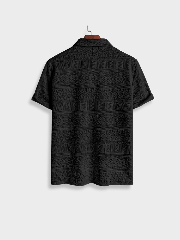 OFF-WHITE TEXTURED POLO SHIRT – CASUAL POLO ESSENTIAL