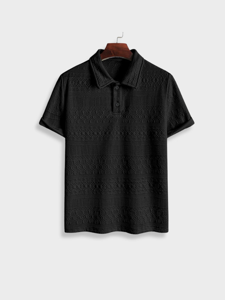 OFF-WHITE TEXTURED POLO SHIRT – CASUAL POLO ESSENTIAL