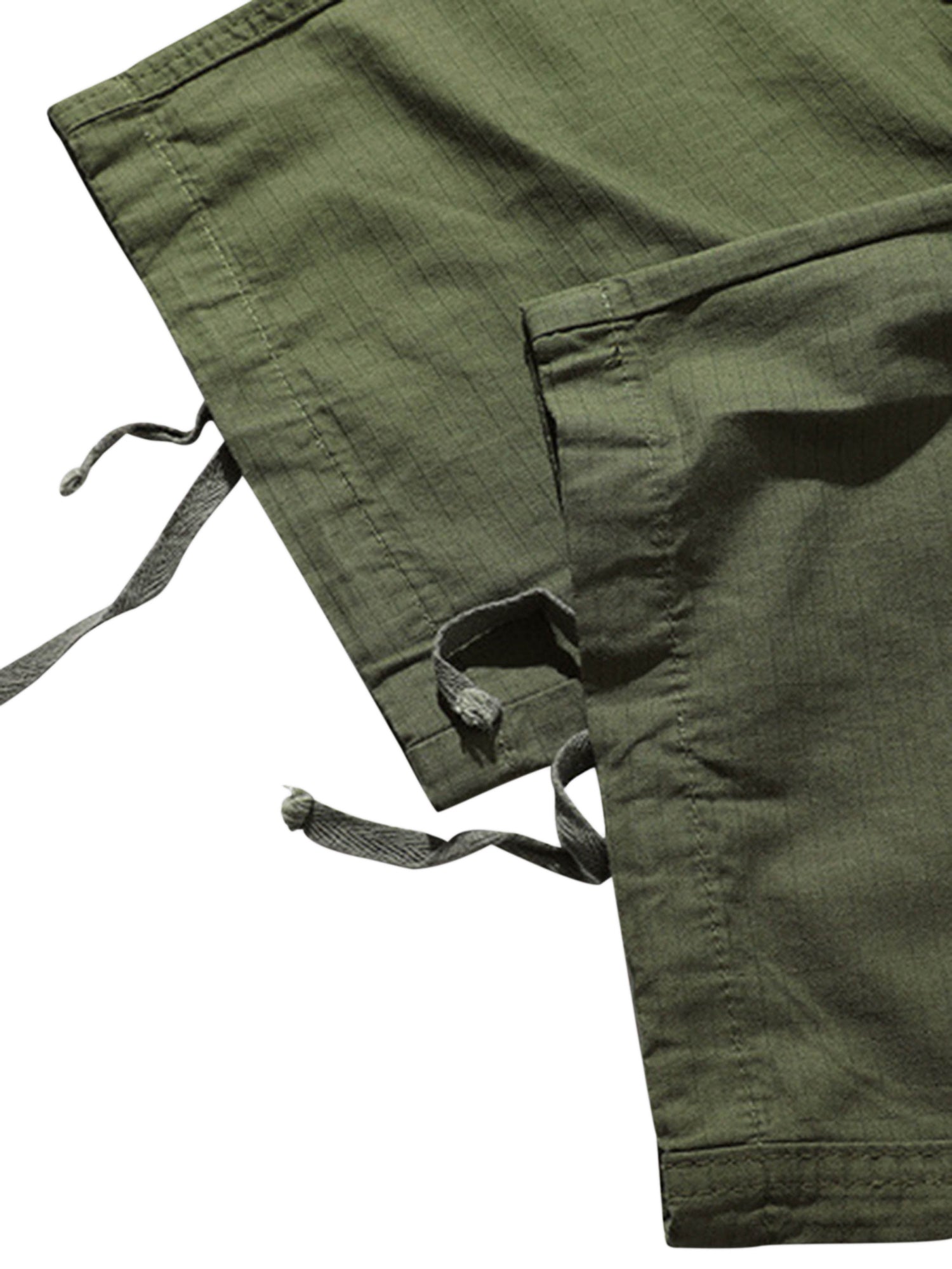 OLIVE GREEN CARGO PANTS MID WAIST TRENDY CASUAL STRAIGHT LEG