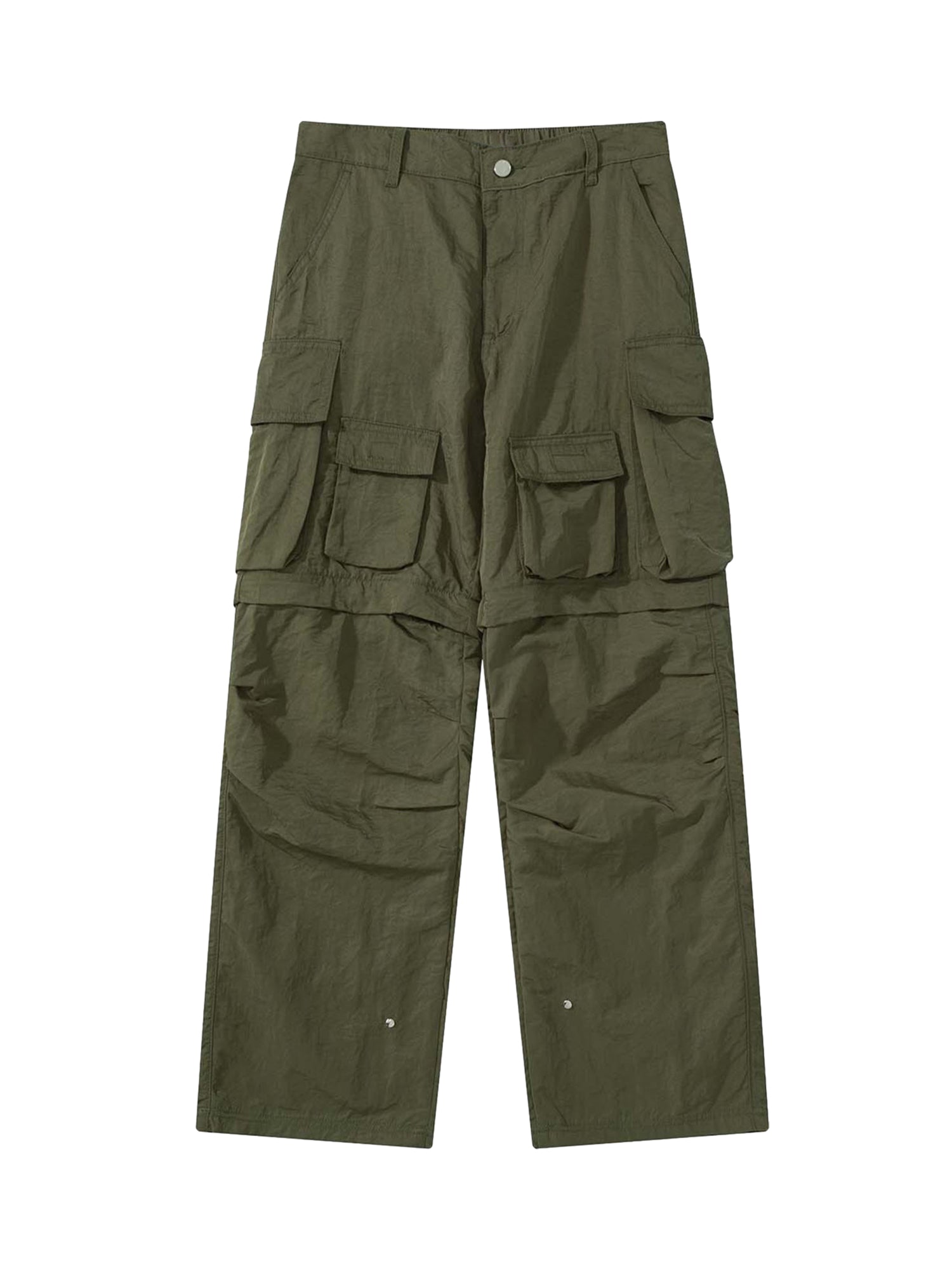 OLIVE GREEN CARGO PANTS - MULTI-POCKET WORK PANTS