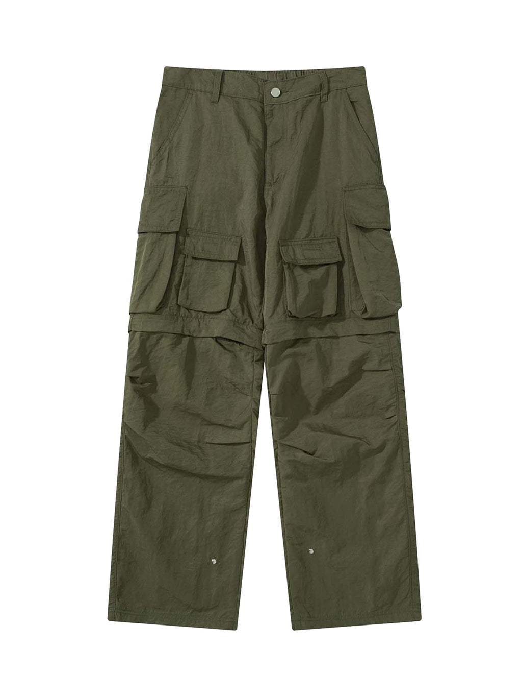 OLIVE GREEN CARGO PANTS - MULTI-POCKET WORK PANTS