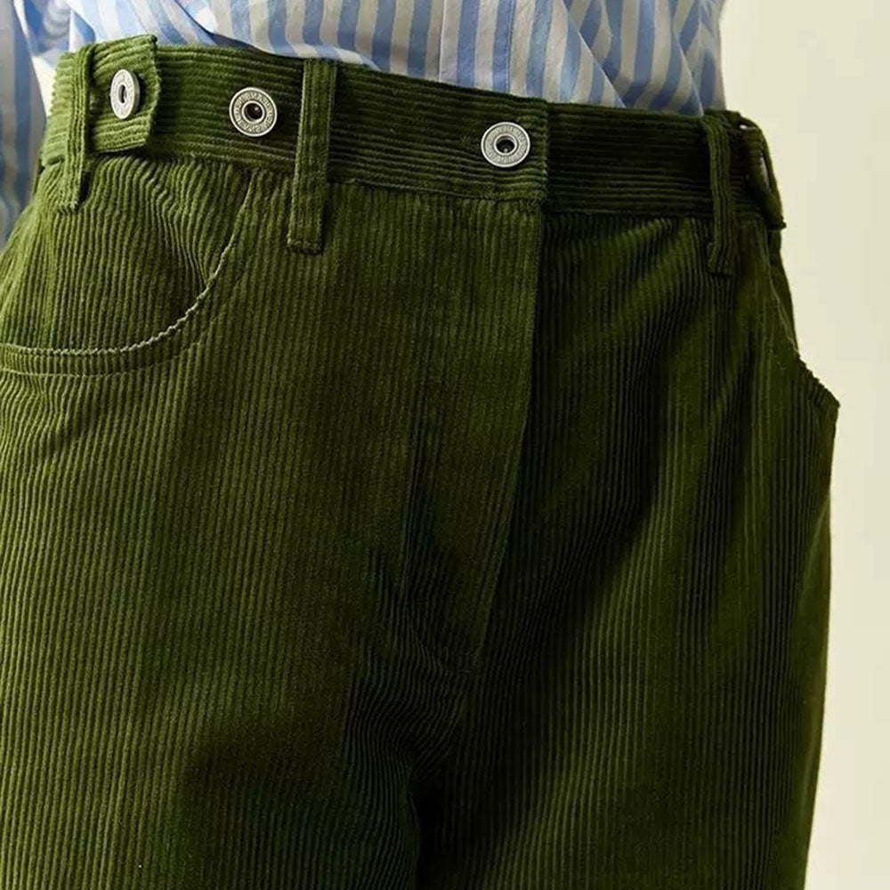 OLIVE GREEN CORDUROY PANTS TROUSERS
