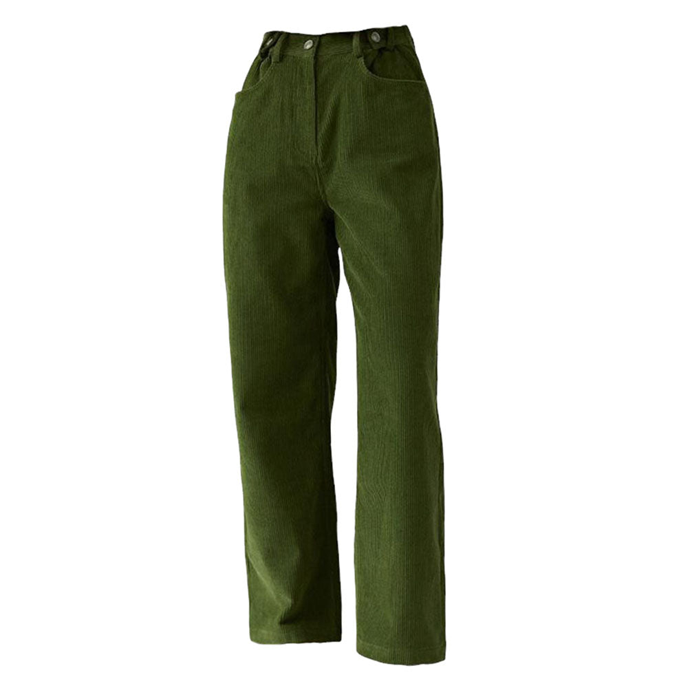 OLIVE GREEN CORDUROY PANTS TROUSERS
