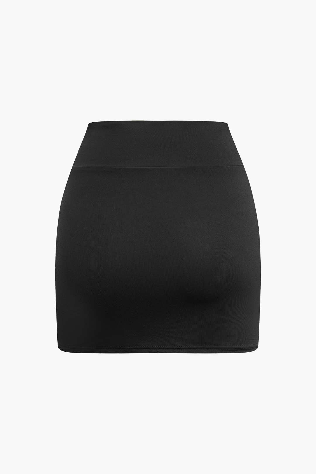 OLIVE GREEN CROP TOP AND SKIRT SET WITH CUTOUTS IN SOFT STRETCH FABRIC