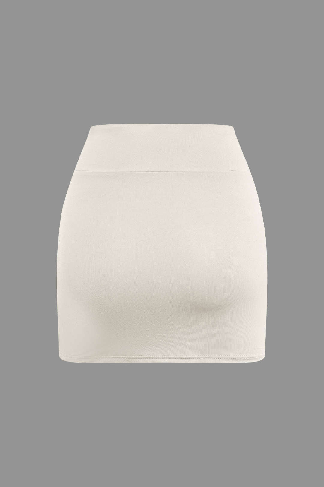 OLIVE GREEN CROP TOP AND SKIRT SET WITH CUTOUTS IN SOFT STRETCH FABRIC