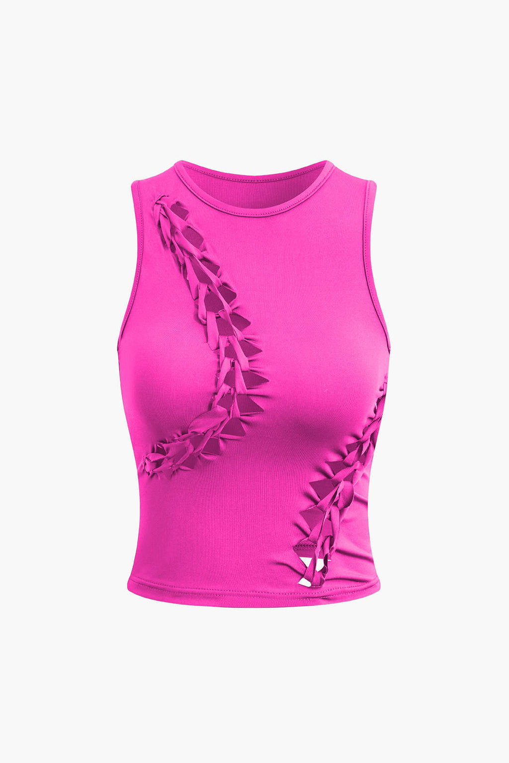 OLIVE GREEN CROP TOP AND SKIRT SET WITH CUTOUTS IN SOFT STRETCH FABRIC