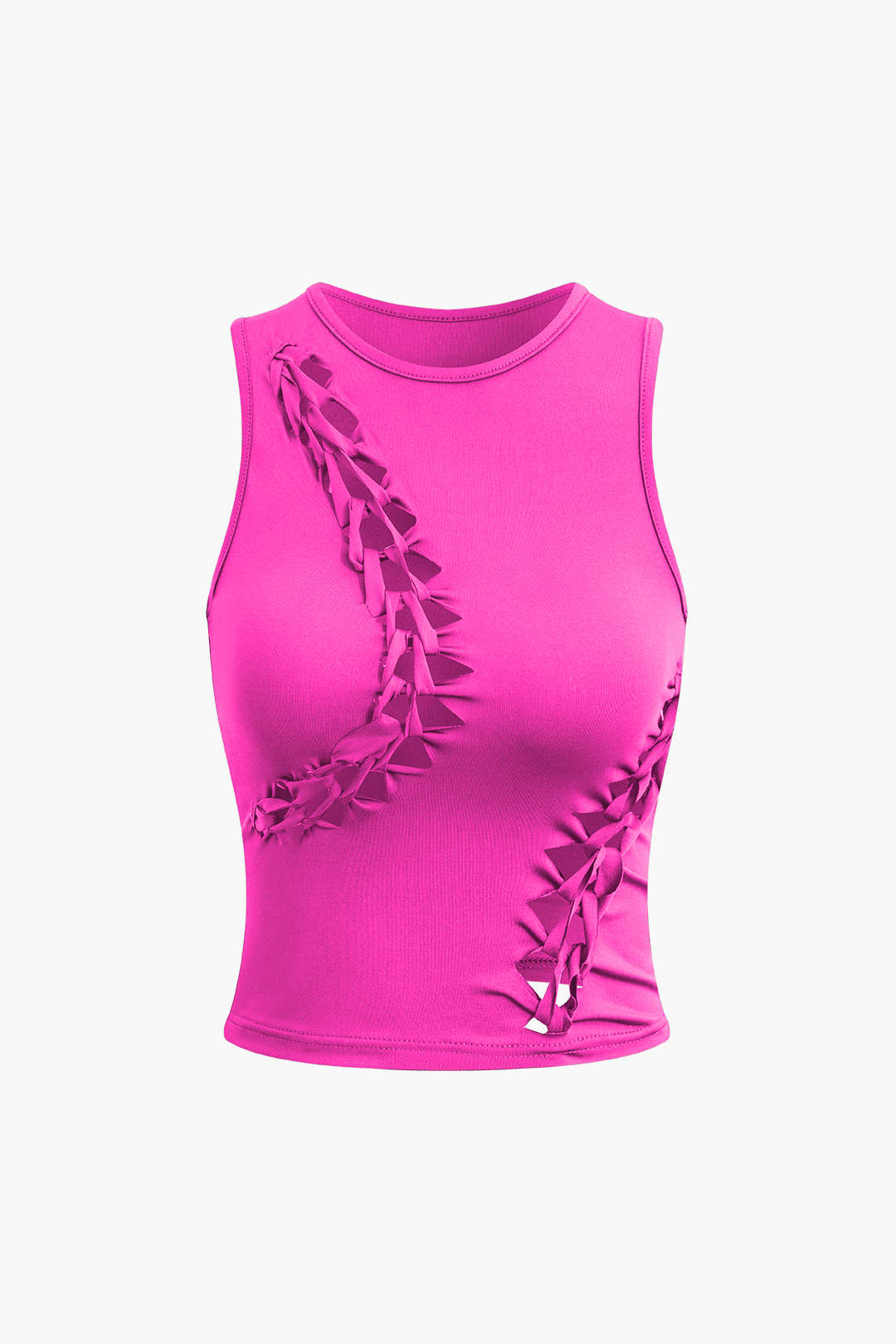 OLIVE GREEN CROP TOP AND SKIRT SET WITH CUTOUTS IN SOFT STRETCH FABRIC