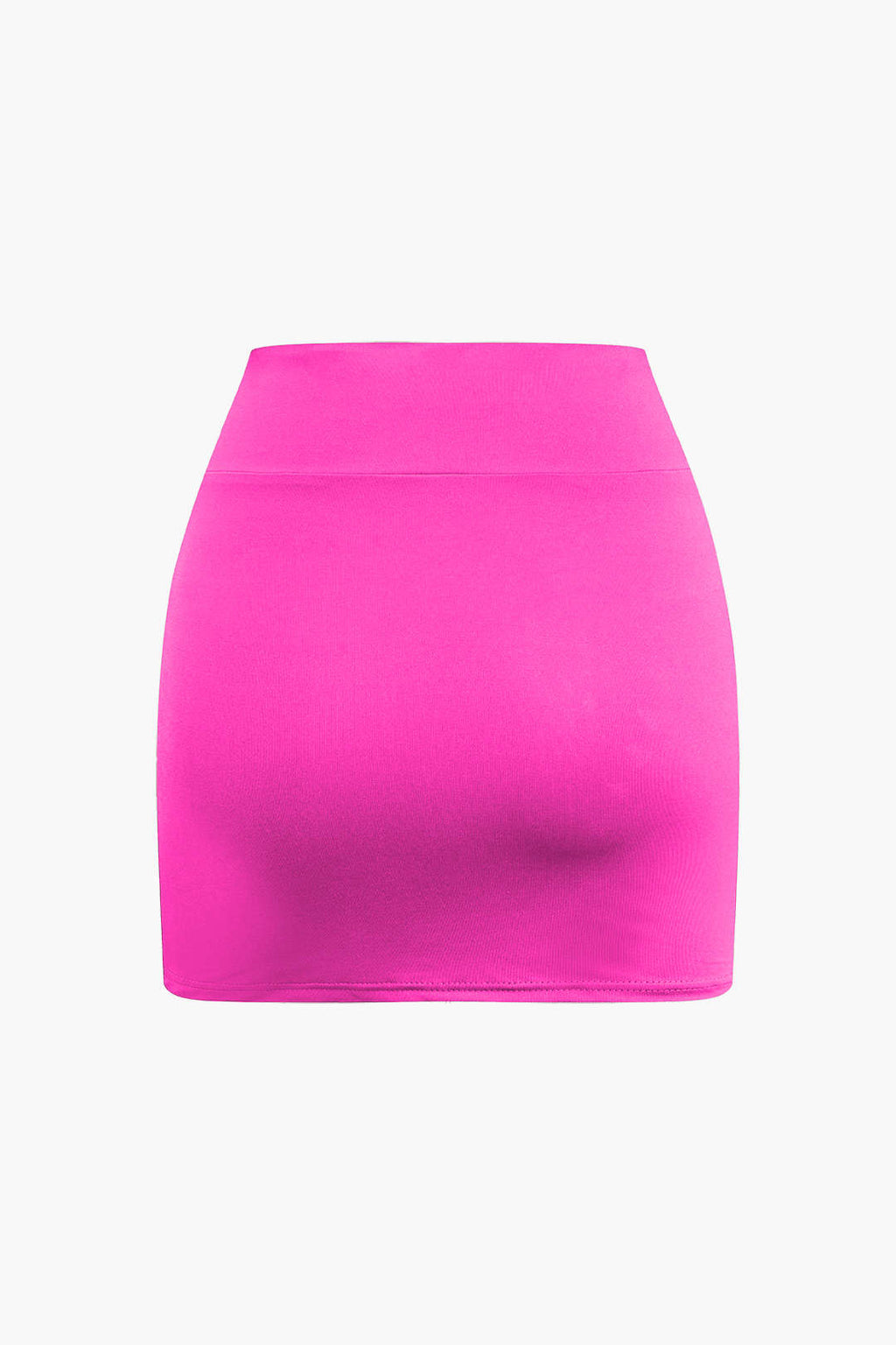 OLIVE GREEN CROP TOP AND SKIRT SET WITH CUTOUTS IN SOFT STRETCH FABRIC