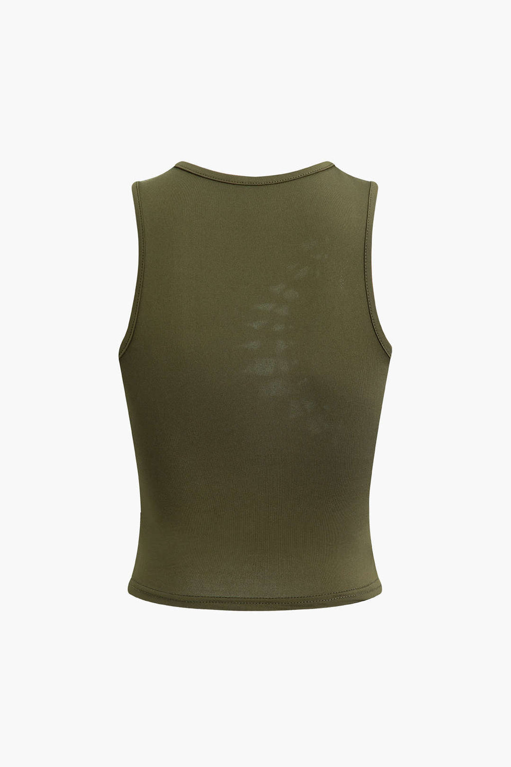 OLIVE GREEN CROP TOP AND SKIRT SET WITH CUTOUTS IN SOFT STRETCH FABRIC