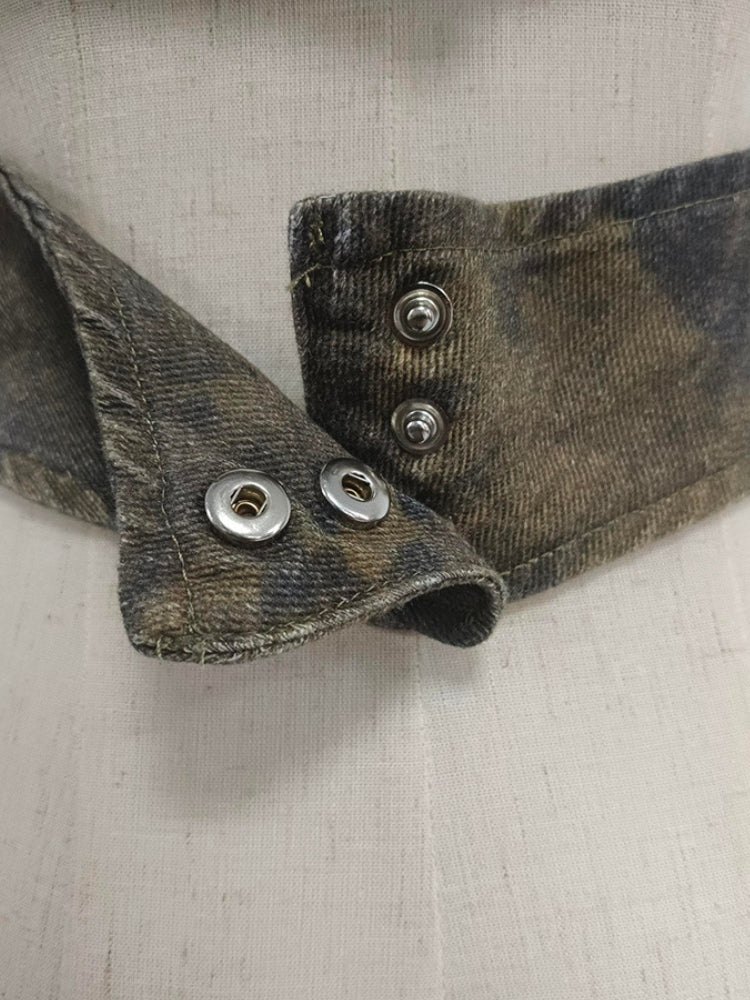 OLIVE GREEN CROSSOVER CROP TOP FOR SEXY CAMOUFLAGE SUMMER