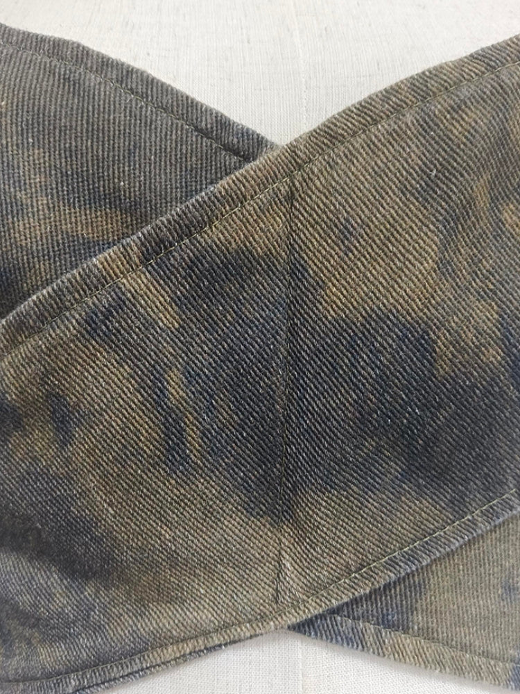 OLIVE GREEN CROSSOVER CROP TOP FOR SEXY CAMOUFLAGE SUMMER