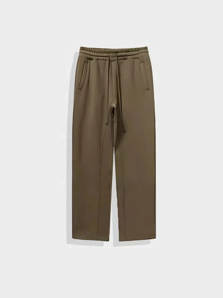 OLIVE-GREEN DRAWSTRING SWEATPANTS HIGH-STREET STYLE GSM JOGGERS
