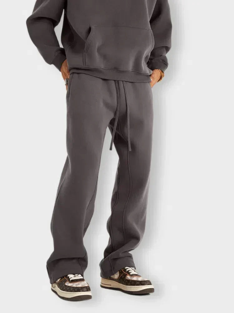 OLIVE-GREEN DRAWSTRING SWEATPANTS HIGH-STREET STYLE GSM JOGGERS