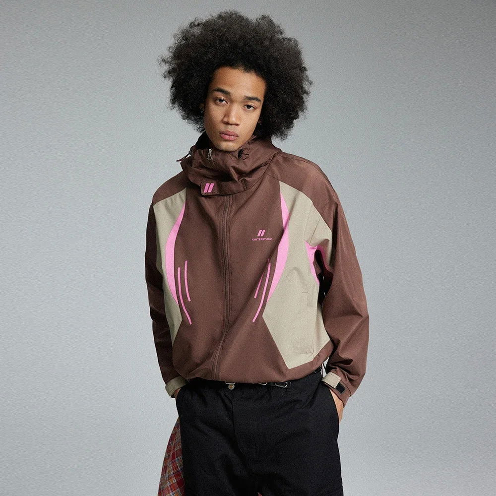 OLIVE GREEN HOODED JACKET UNISEX Y2K INSPIRED FASHION OUTERWEAR