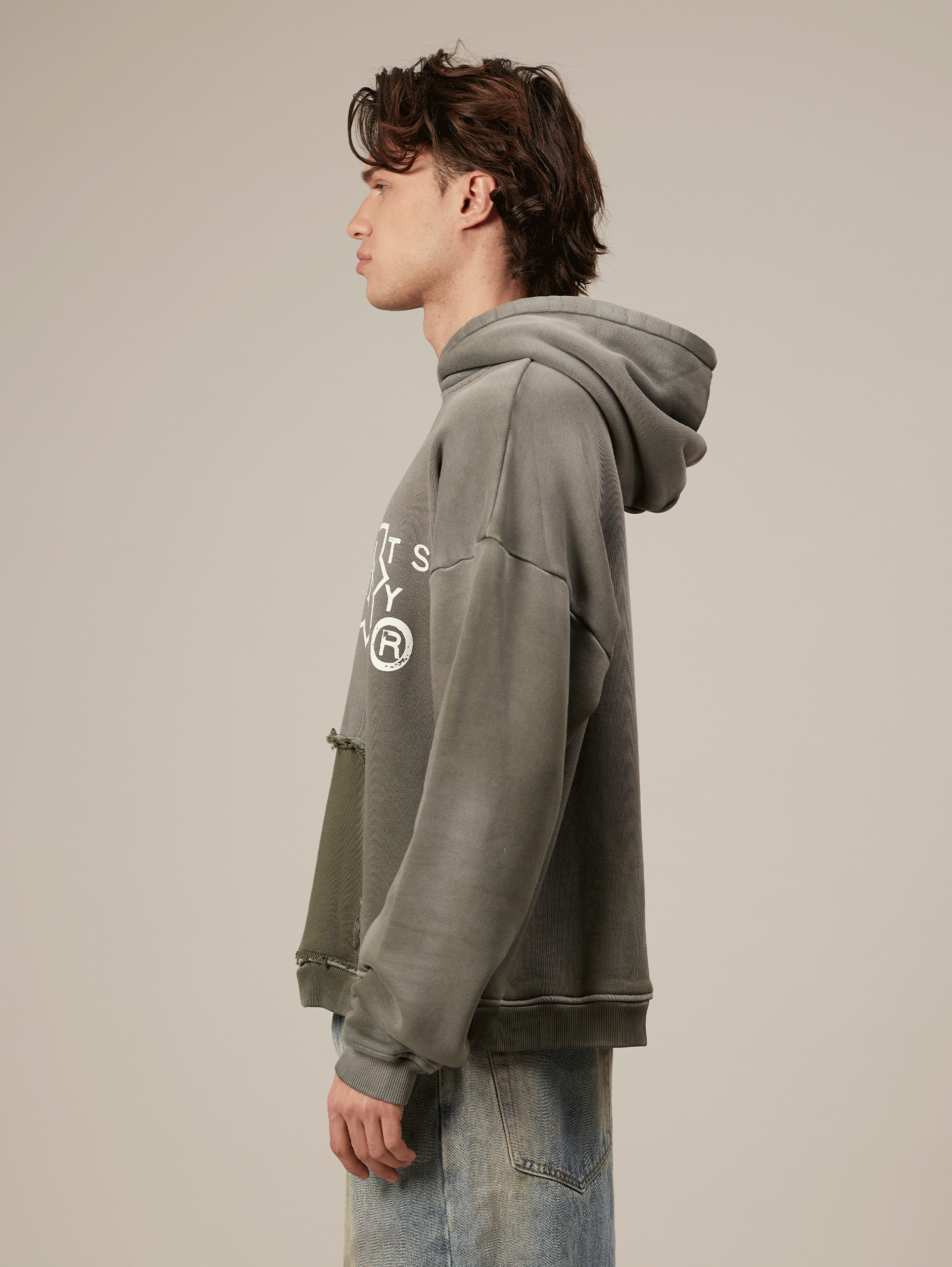 OLIVE GREEN OVERSIZED HOODIE WITH FRONT POCKET - SUPERIOR SCREEN PRINT