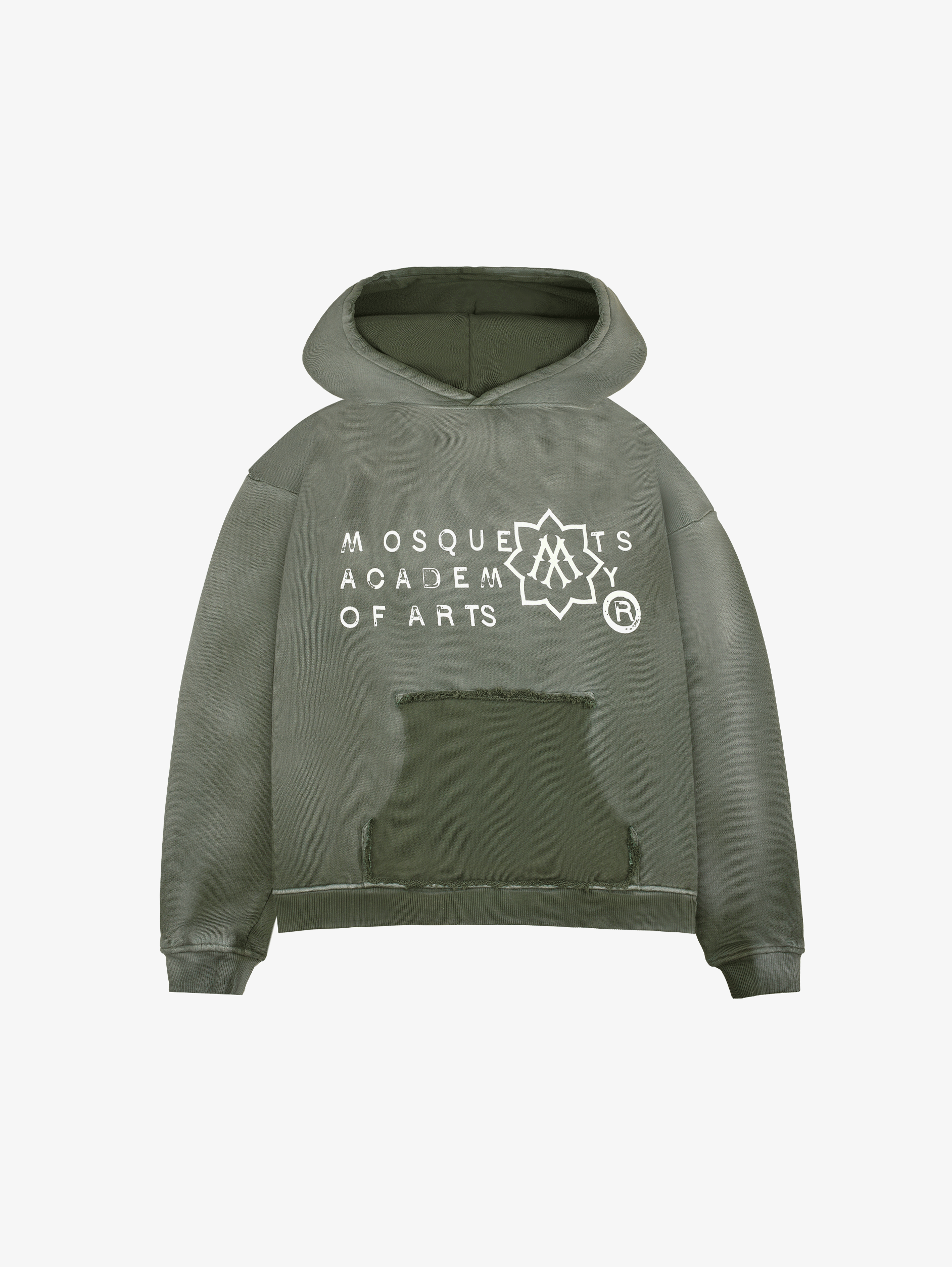OLIVE GREEN OVERSIZED HOODIE WITH FRONT POCKET - SUPERIOR SCREEN PRINT