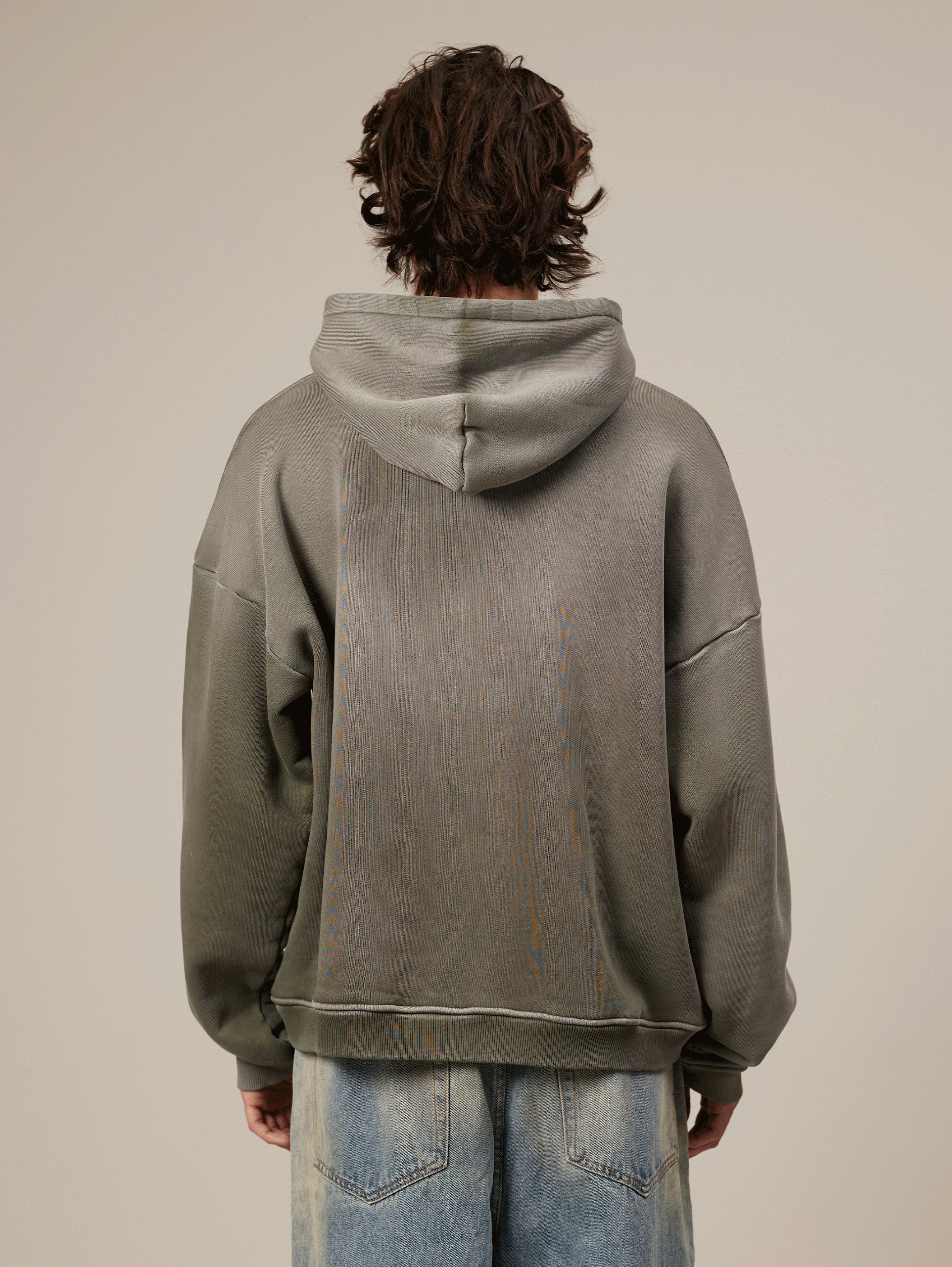 OLIVE GREEN OVERSIZED HOODIE WITH FRONT POCKET - SUPERIOR SCREEN PRINT