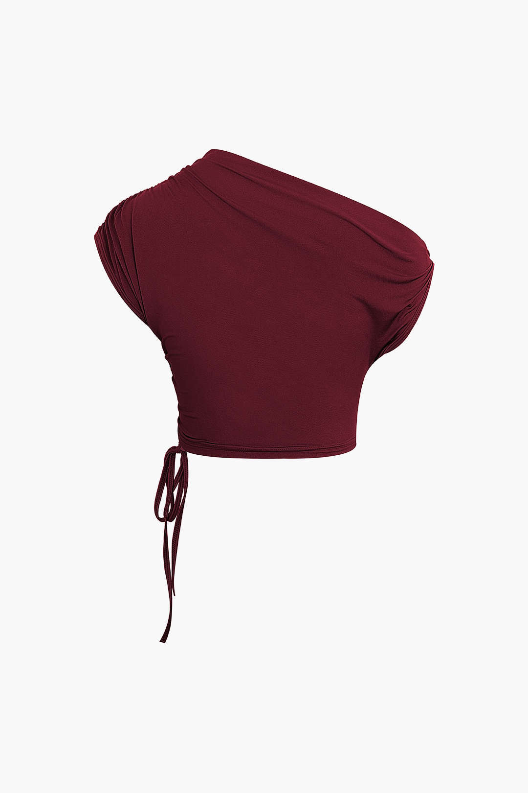 ONE-SHOULDER CROP TOP AND MIDI SKIRT SET FOR SPECIAL OCCASIONS