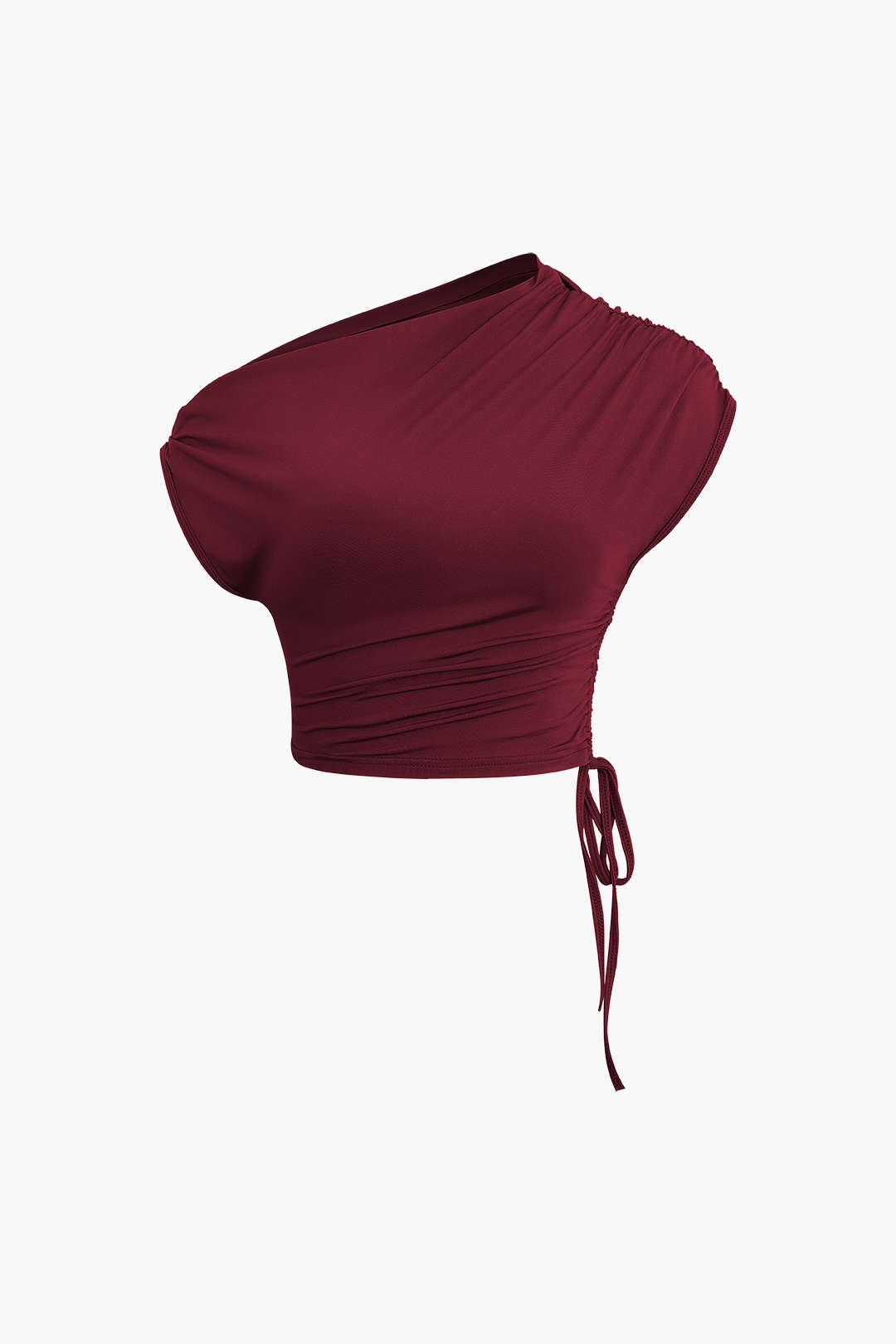 ONE-SHOULDER CROP TOP AND MIDI SKIRT SET FOR SPECIAL OCCASIONS