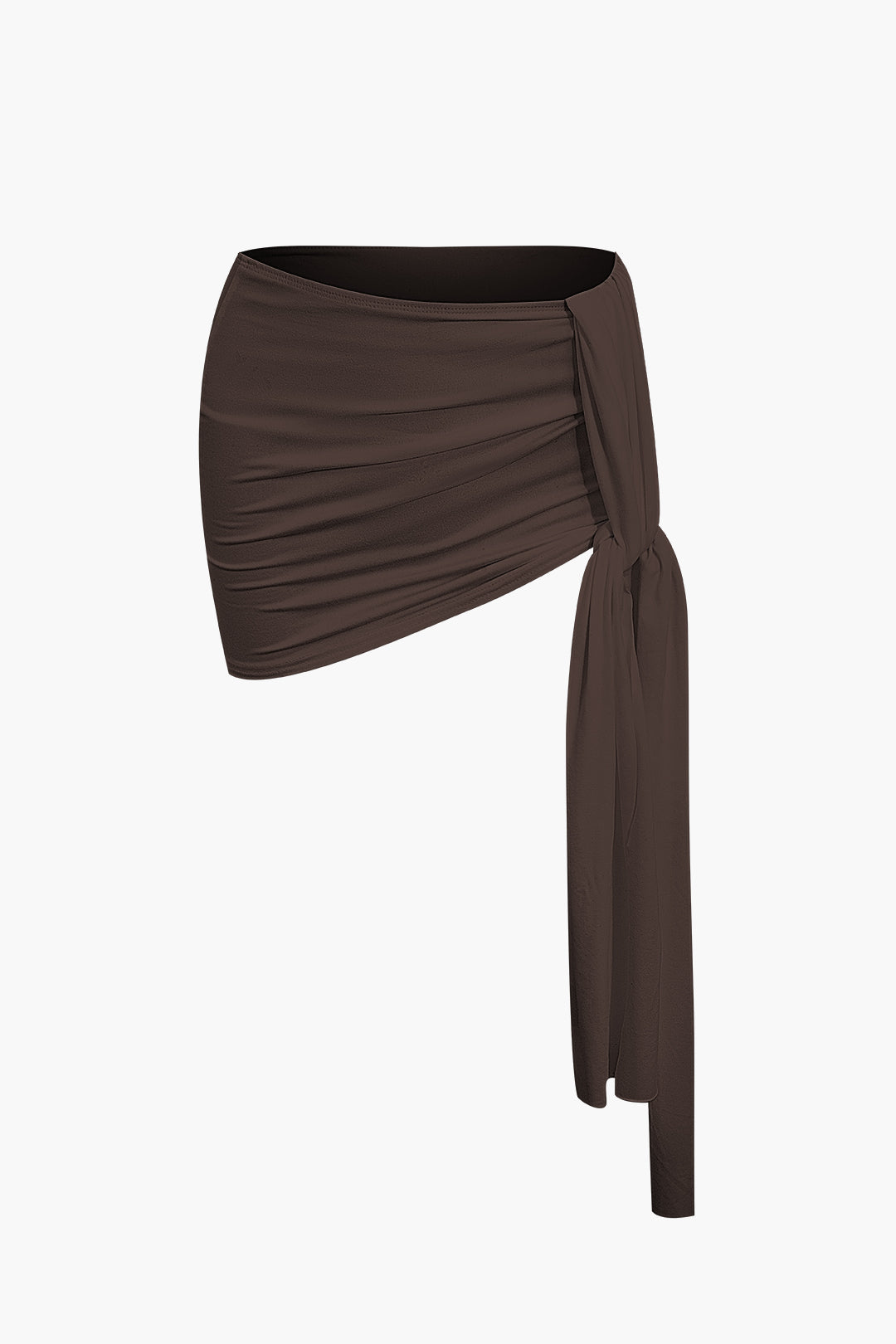 ONE-SHOULDER TOP AND TIE MINI SKIRT SET FOR SPECIAL OCCASIONS