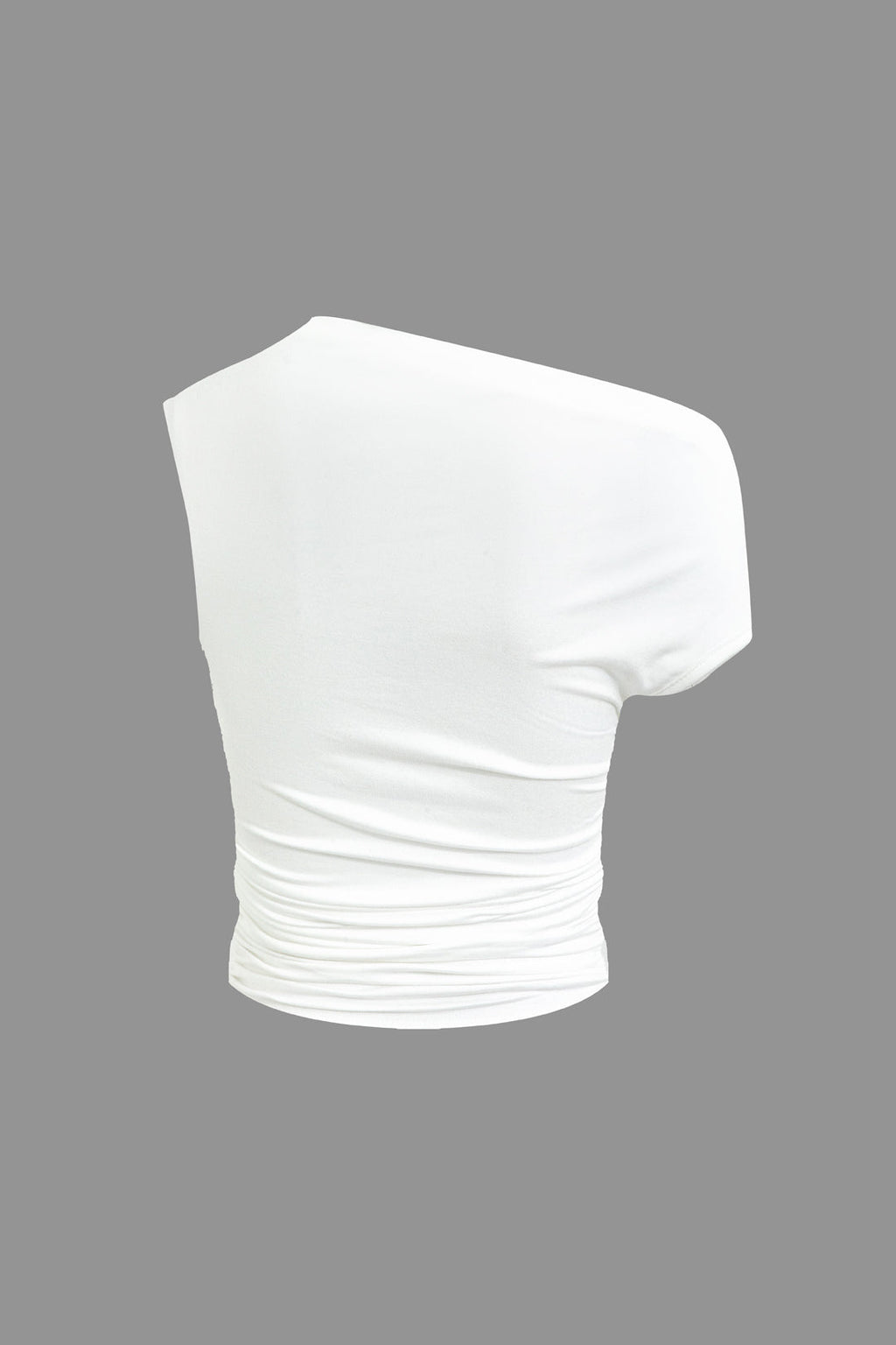 ONE-SHOULDER TOP AND TIE MINI SKIRT SET FOR SPECIAL OCCASIONS